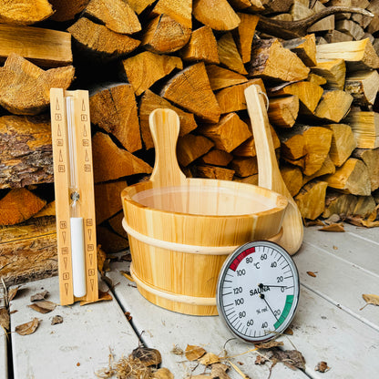 Sauna Water Bucket w/ Spoon