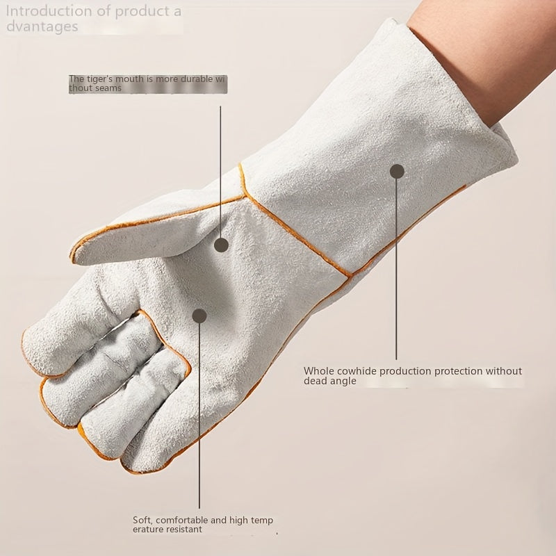 Double-layer Cowhide Fireproof Gloves