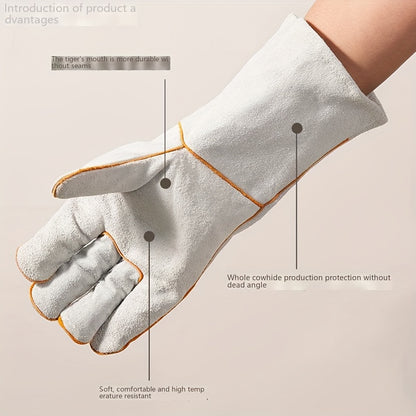 Double-layer Cowhide Fireproof Gloves